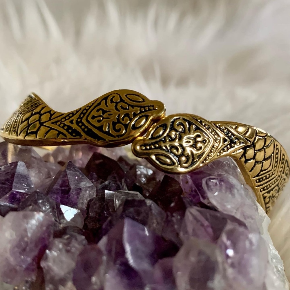 Vintage Snake Cuff Bracelet - Picture 1 of 5